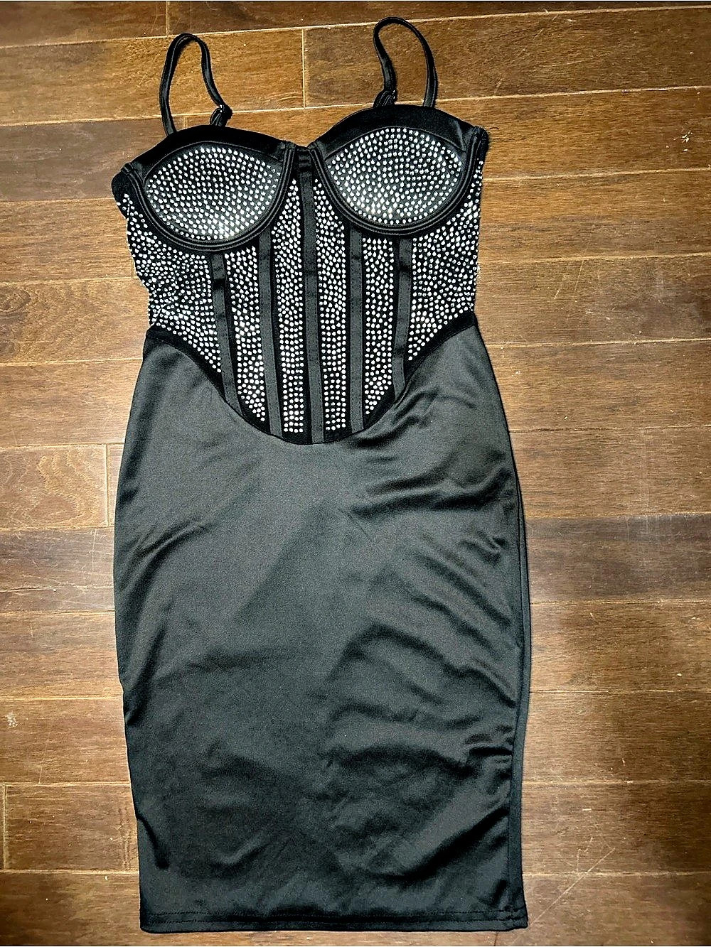 HL Affair Black Midi Dress Size Small